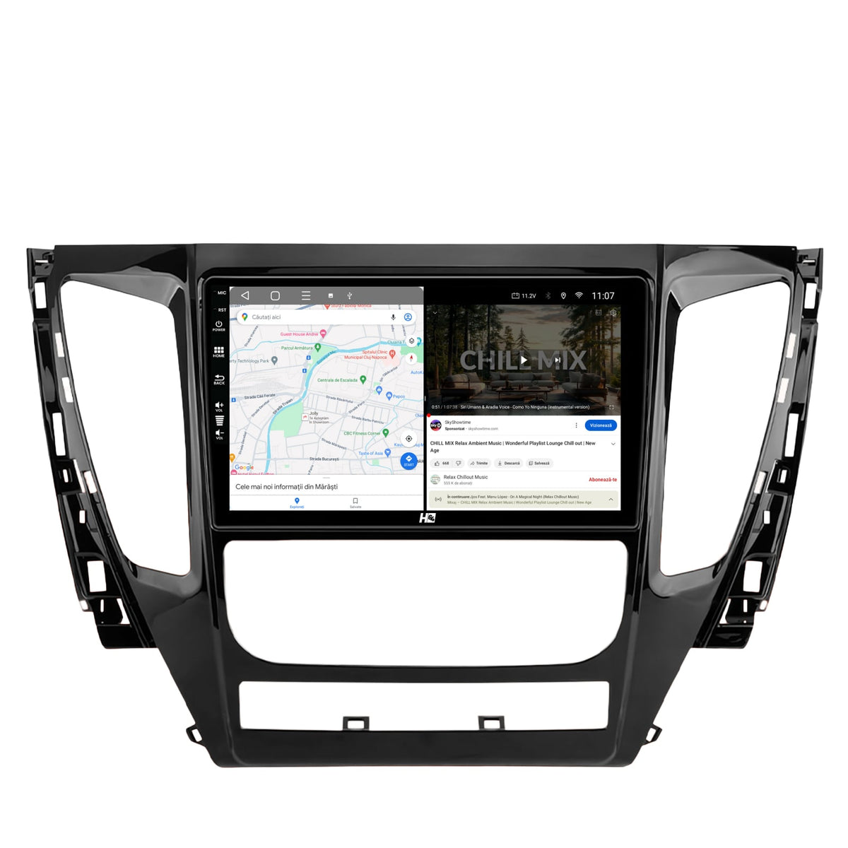 Navigatie HUB64 Mitsubishi Pajero (2016-2018), 2GB RAM, Android, GPS, Wi-FI, Carplay, Android Auto, USB, Bluetooth, Radio, Waze, Touchscreen, 9 inch