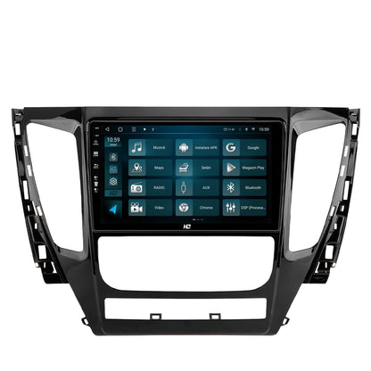 Navigatie HUB64 Mitsubishi Pajero (2016-2018), 4GB RAM, Android, Octacore, Slot Sim 4G, DSP, GPS, Wi-FI, Carplay, Android Auto, USB, Bluetooth, Waze, Touchscreen, 9 inch