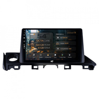 Navigatie HUB64 Mazda 6 lll (2015-2018), 4GB RAM, Android, Octacore, Slot Sim 4G, DSP, GPS, Wi-FI, Carplay, Android Auto, USB, Bluetooth, Waze, Touchscreen, 9 inch