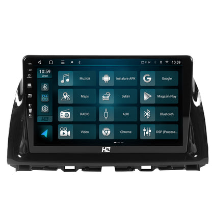 Navigatie HUB64 Mazda CX-5 (2012-2015), 8GB RAM, Android, Octacore, Slot Sim 4G, DSP, GPS, Wi-FI, Carplay, Android Auto, USB, Bluetooth, Waze, Touchscreen, 10.1 Inch
