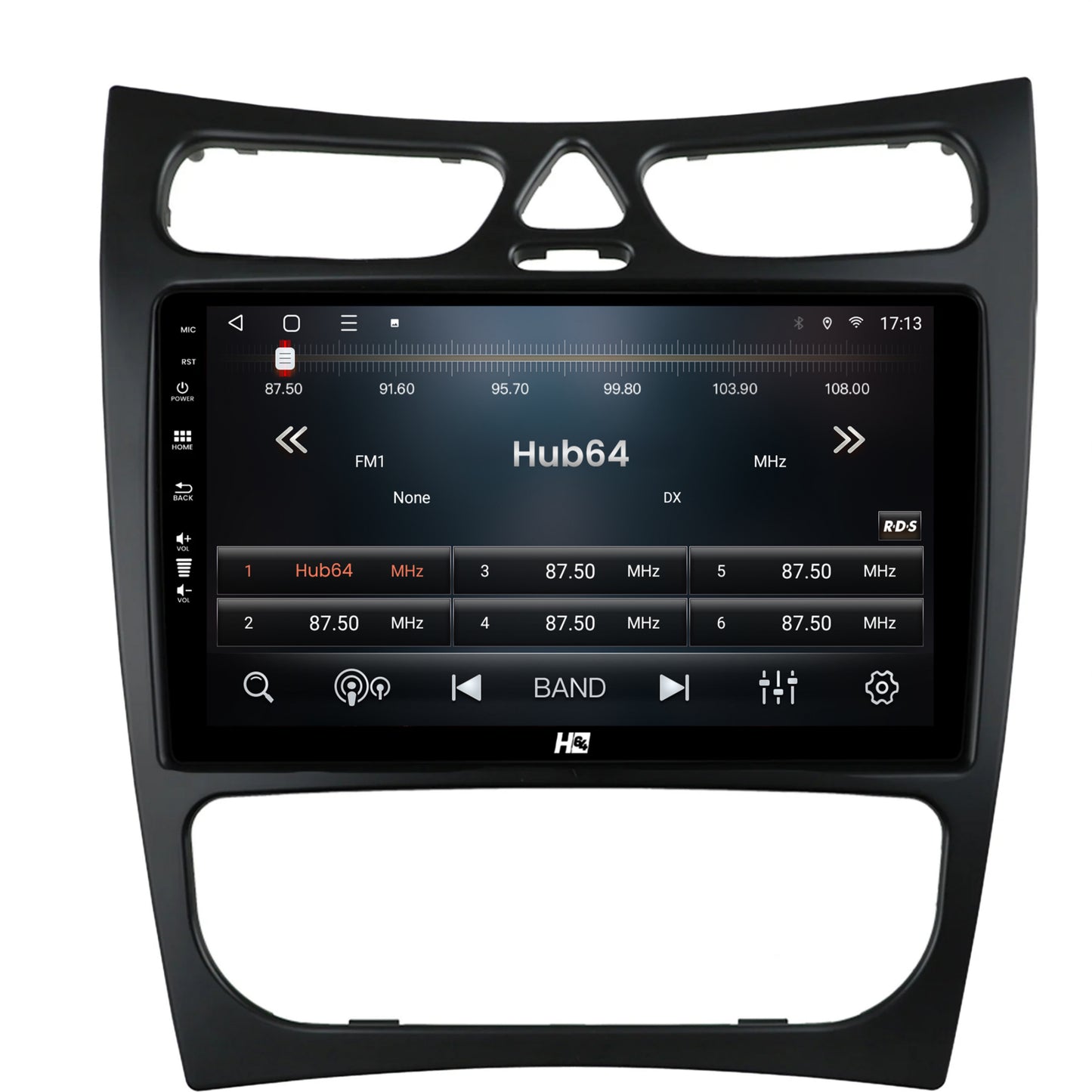 Navigatie HUB64 Mercedes Benz C-Class CLK W209 (2000-2005), 8GB RAM, Android, Octacore, Slot Sim 4G, DSP, GPS, Wi-FI, Carplay, Android Auto, USB, Bluetooth, Waze, Touchscreen, 9 Inch