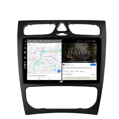 Navigatie HUB64 Mercedes Benz C-Class W203 (2000-2005), 4GB RAM, Android, Quadcore, DSP, GPS, Wi-FI, Carplay, Android Auto, USB, Bluetooth, Waze, Touchscreen, 9 inch