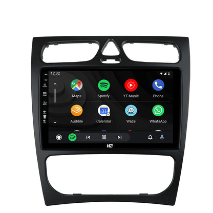 Navigatie HUB64 Mercedes Benz C-Class W203 (2000-2005), 4GB RAM, Android, Quadcore, DSP, GPS, Wi-FI, Carplay, Android Auto, USB, Bluetooth, Waze, Touchscreen, 9 inch