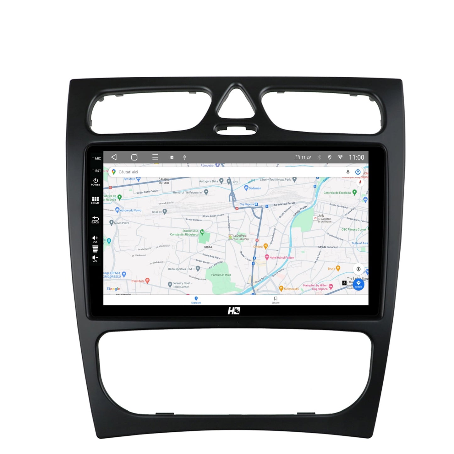 Navigatie HUB64 Mercedes Benz C-Class W203 (2000-2005), 4GB RAM, Android, Octacore, Slot Sim 4G, DSP, GPS, Wi-FI, Carplay, Android Auto, USB, Bluetooth, Waze, Touchscreen, 9 inch