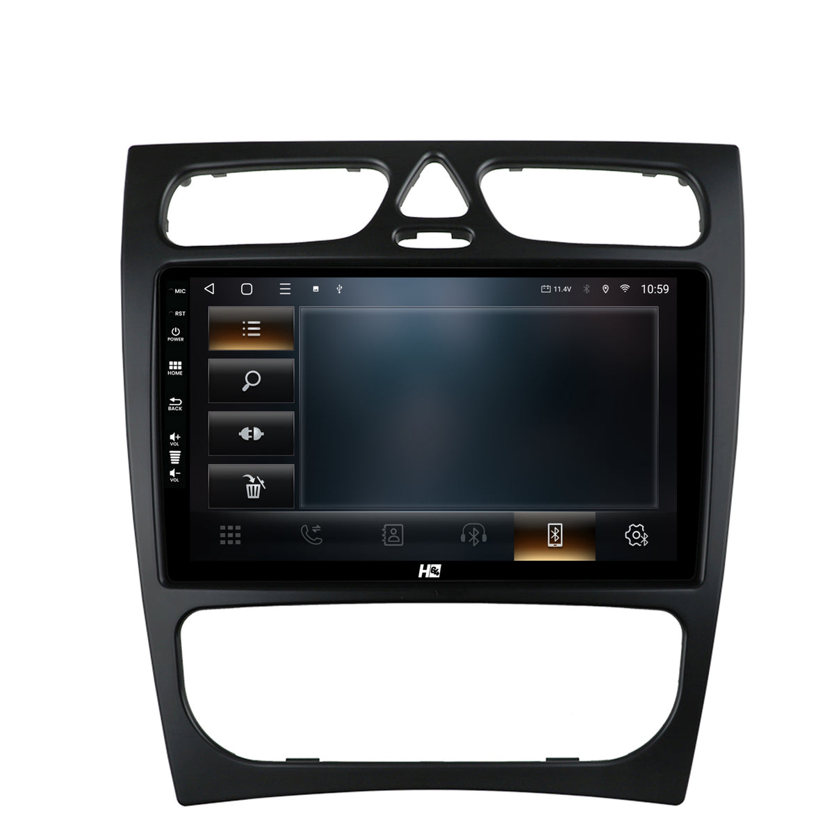 Navigatie HUB64 Mercedes Benz C-Class W203 (2000-2005), 4GB RAM, Android, Quadcore, DSP, GPS, Wi-FI, Carplay, Android Auto, USB, Bluetooth, Waze, Touchscreen, 9 inch