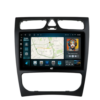 Navigatie HUB64 Mercedes Benz C-Class W203 (2000-2005), 6GB RAM, Android, Octacore, Slot Sim 4G, DSP, GPS, Wi-FI, Carplay, Android Auto, USB, Bluetooth, Waze, Touchscreen, 9 Inch