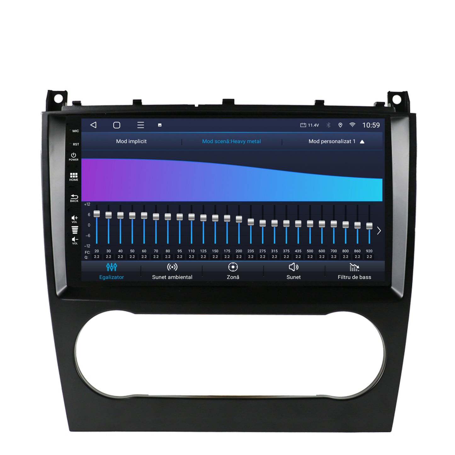 Navigatie HUB64 Mercedes Benz C-Class W203 (2004-2008), 4GB RAM, Android, Octacore, Slot Sim 4G, DSP, GPS, Wi-FI, Carplay, Android Auto, USB, Bluetooth, Waze, Touchscreen, 9 inch