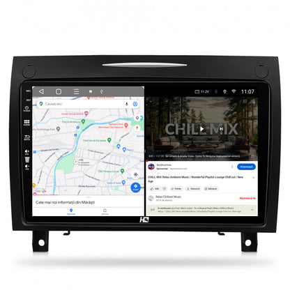 Navigatie HUB64 Mercedes Benz SLK (2006-2010), 4GB RAM, Android, Octacore, Slot Sim 4G, DSP, GPS, Wi-FI, Carplay, Android Auto, USB, Bluetooth, Waze, Touchscreen, 9 inch