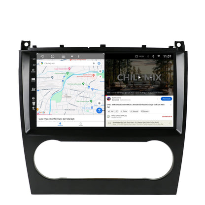 Navigatie HUB64 Mercedes Benz C-Class W203 (2004-2008), 4GB RAM, Android, Quadcore, DSP, GPS, Wi-FI, Carplay, Android Auto, USB, Bluetooth, Waze, Touchscreen, 9 inch