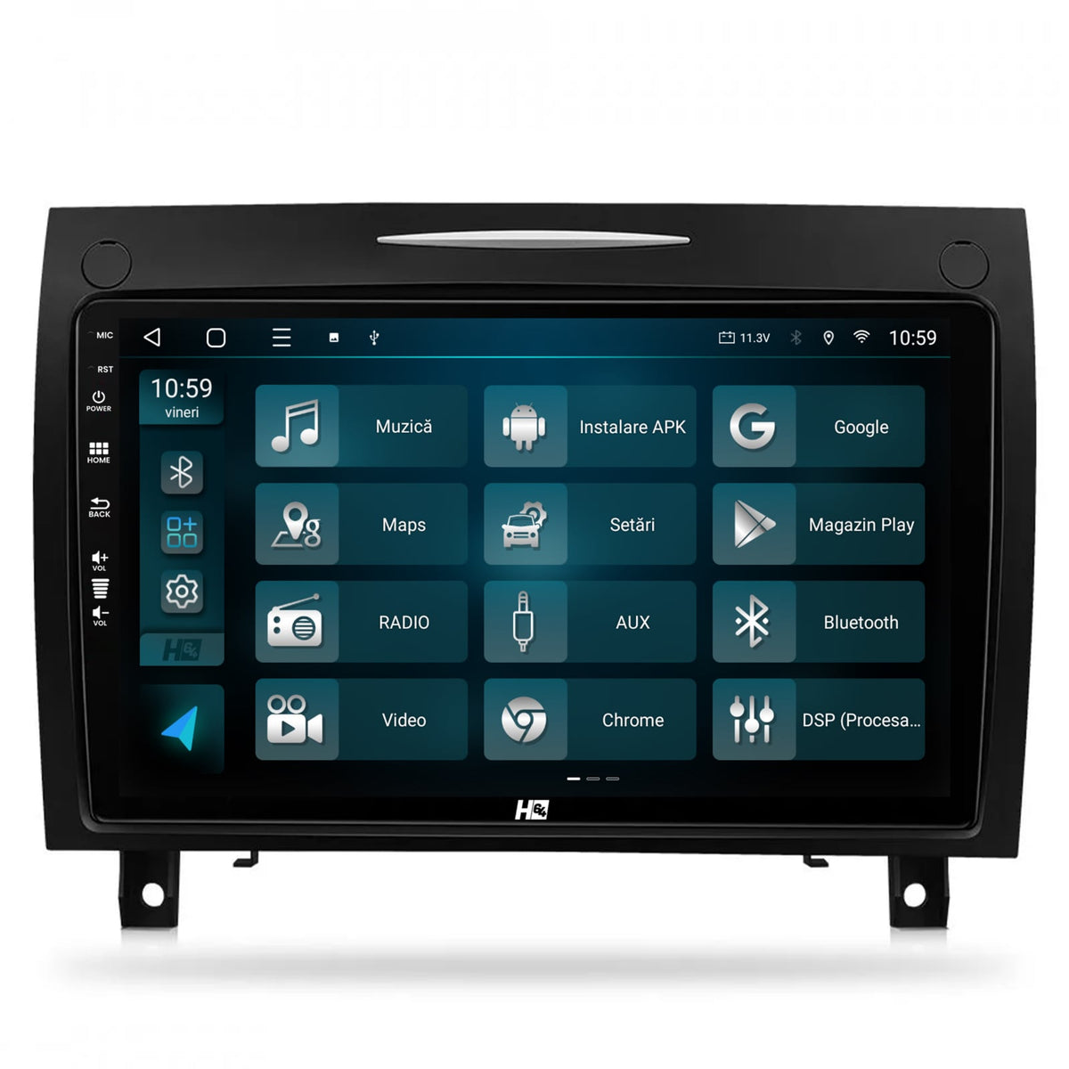 Navigatie HUB64 Mercedes Benz SLK (2006-2010), 4GB RAM, Android, Quadcore, DSP, GPS, Wi-FI, Carplay, Android Auto, USB, Bluetooth, Waze, Touchscreen, 9 inch