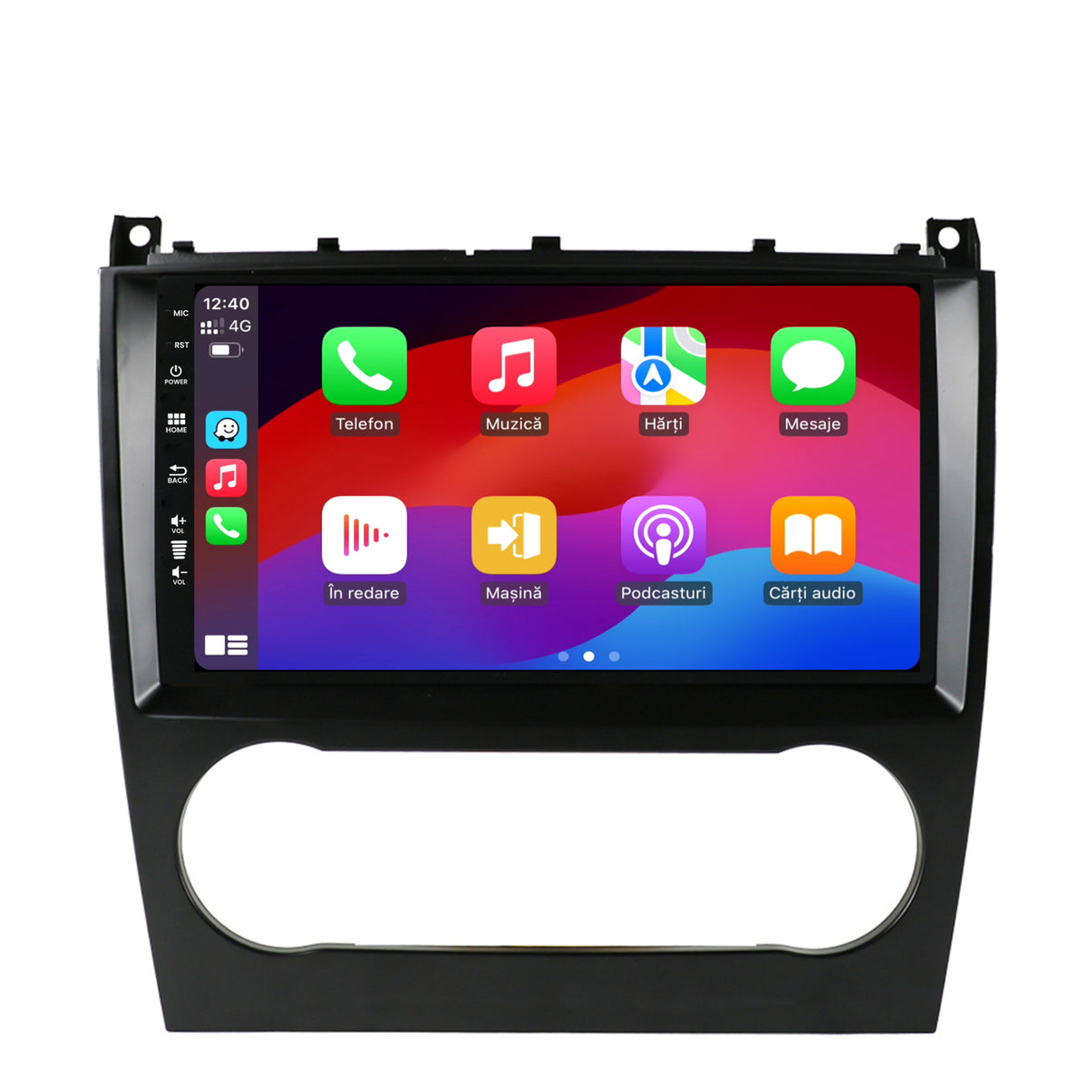 Navigatie HUB64 Mercedes Benz C-CLASS W203 (2004-2011), 2GB RAM, Android, GPS, Wi-FI, Carplay, Android Auto, USB, Bluetooth, Radio, Waze, Touchscreen, 9 inch