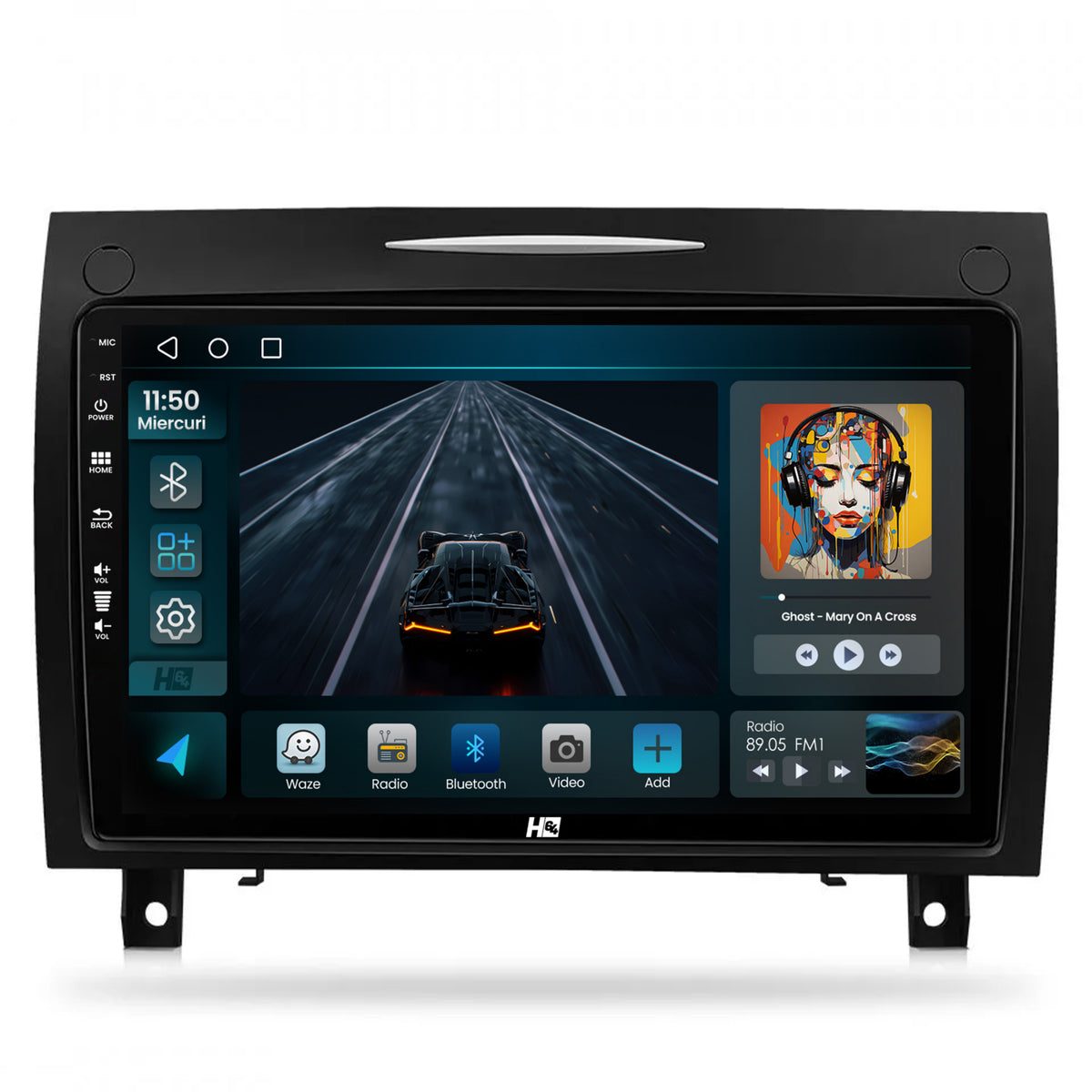 Navigatie HUB64 Mercedes Benz SLK (2006-2010), 2GB RAM, Android, GPS, Wi-FI, Carplay, Android Auto, USB, Bluetooth, Radio, Waze, Touchscreen, 9 inch