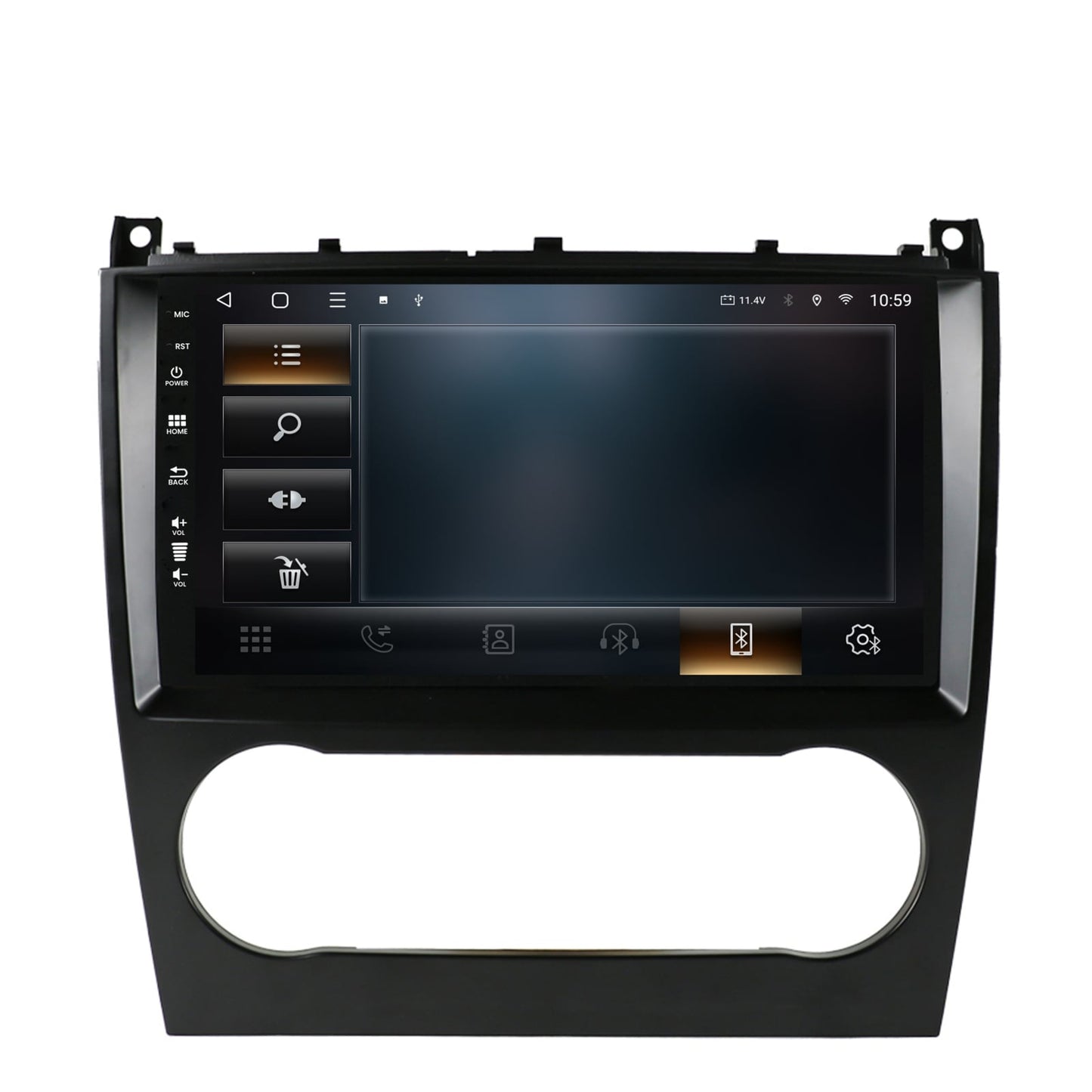 Navigatie HUB64 Mercedes Benz C-Class W203 (2004-2011), 6GB RAM, Android, Octacore, Slot Sim 4G, DSP, GPS, Wi-FI, Carplay, Android Auto, USB, Bluetooth, Waze, Touchscreen, 9 Inch