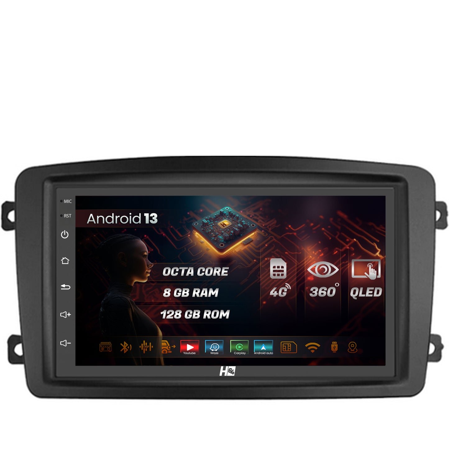 Navigatie HUB64 Mercedes Benz C-Class W203 / Vito / Viano / CLK, Android, octacore / 4GB RAM + 64GB ROM, 7 Inch