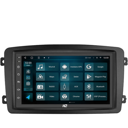 Navigatie HUB64 Mercedes Benz C-Class W203 / Vito / Viano / CLK, 4GB RAM, Android, Quadcore, DSP, GPS, Wi-FI, Carplay, Android Auto, USB, Bluetooth, Waze, Touchscreen, 7 inch