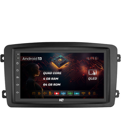 Navigatie HUB64 Mercedes Benz C-Class W203 / Vito / Viano / CLK, 4GB RAM, Android, Quadcore, DSP, GPS, Wi-FI, Carplay, Android Auto, USB, Bluetooth, Waze, Touchscreen, 7 inch