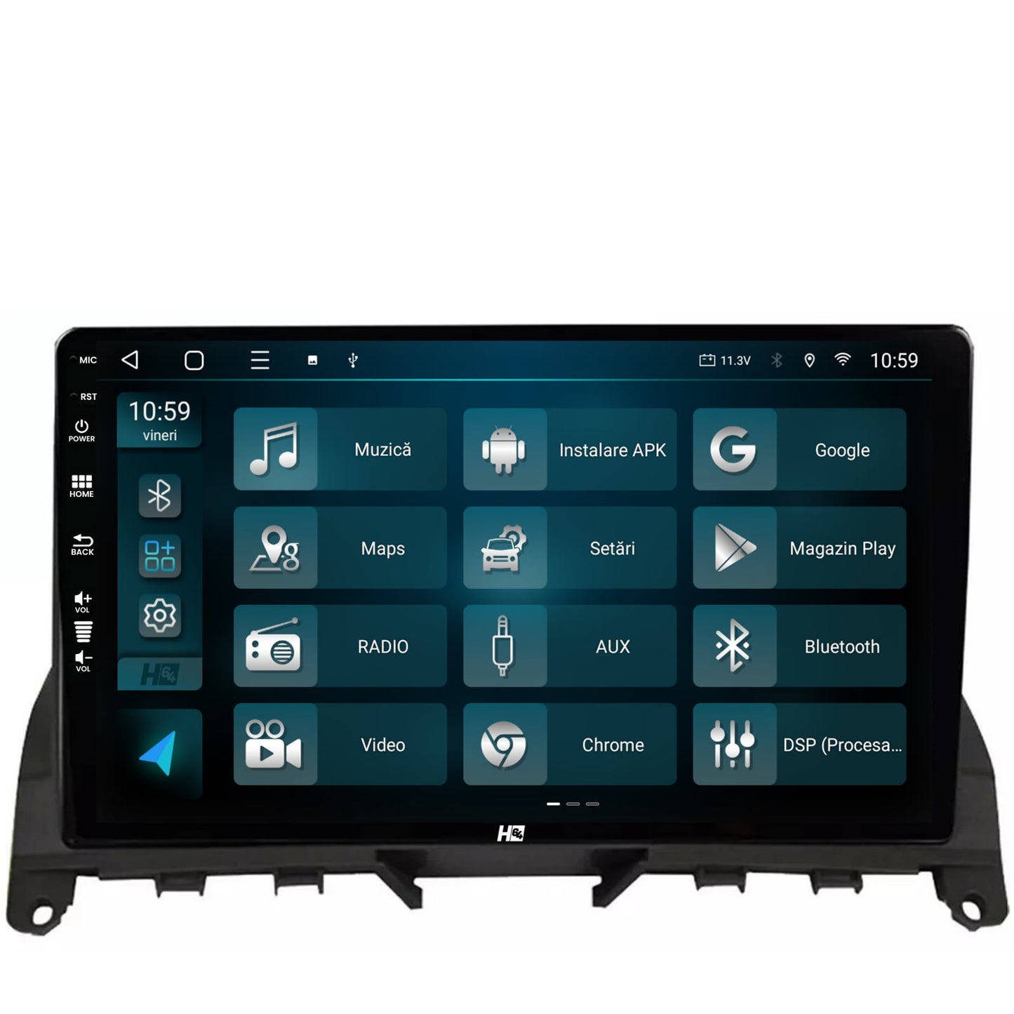 Navigatie HUB64 Mercedes Benz C-Class W204 (2006-2012),2GB RAM, Android, GPS, Wi-FI, Carplay, Android Auto, USB, Bluetooth, Radio, Waze, Touchscreen, 9 inch