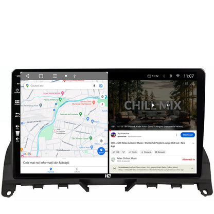 Navigatie HUB64 Mercedes Benz C-Class W204 (2006-2012),2GB RAM, Android, GPS, Wi-FI, Carplay, Android Auto, USB, Bluetooth, Radio, Waze, Touchscreen, 9 inch