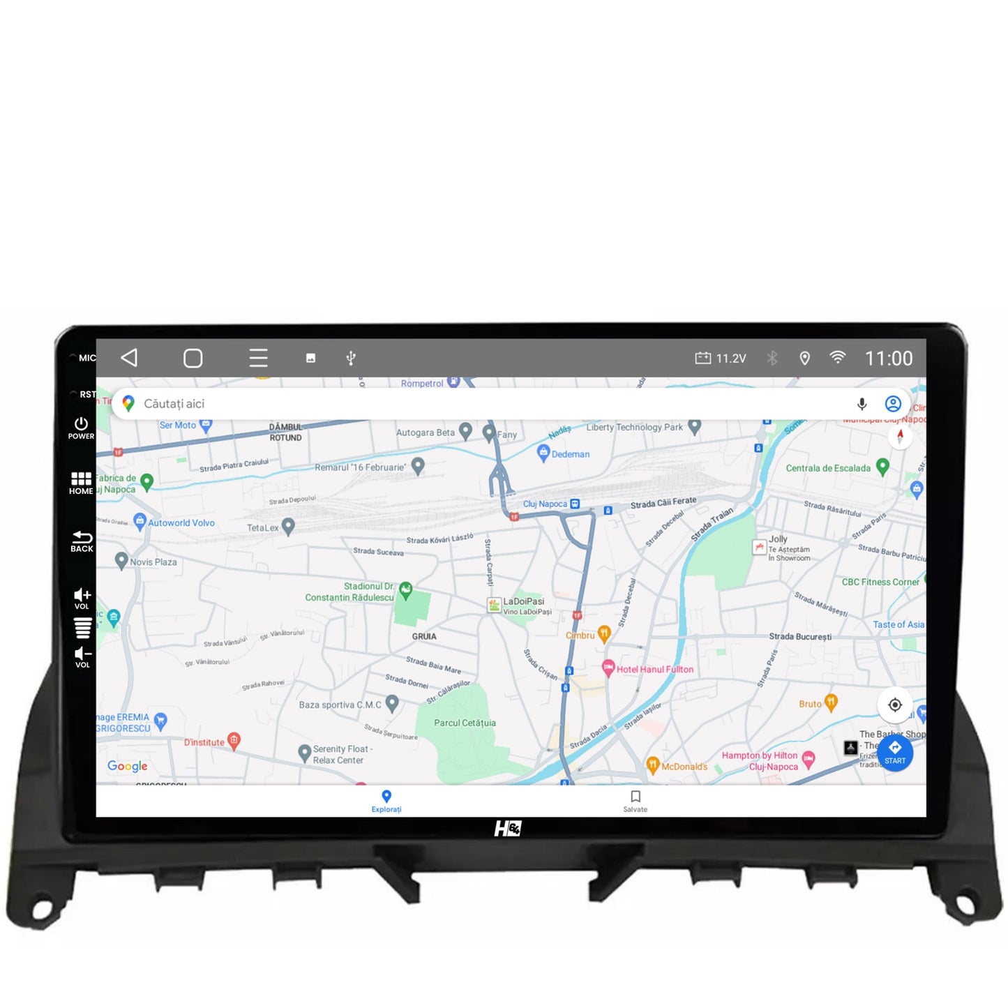 Navigatie HUB64 Mercedes Benz C-Class W204 (2006-2012), 4GB RAM, Android, Quadcore, DSP, GPS, Wi-FI, Carplay, Android Auto, USB, Bluetooth, Waze, Touchscreen, 9 inch