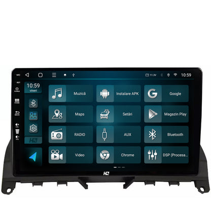 Navigatie HUB64 Mercedes Benz C-Class W204 (2006-2012), 4GB RAM, Android, Octacore, Slot Sim 4G, DSP, GPS, Wi-FI, Carplay, Android Auto, USB, Bluetooth, Waze, Touchscreen, 9 inch
