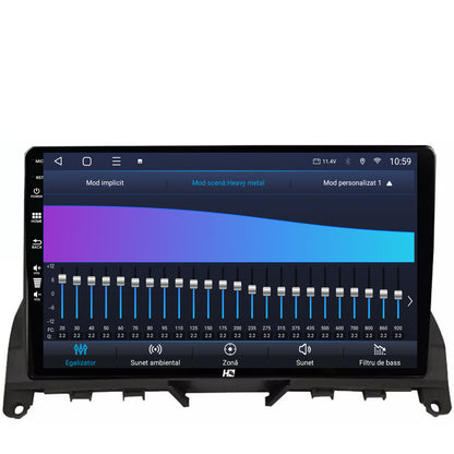 Navigatie HUB64 Mercedes Benz C-Class W204 (2006-2012), 6GB RAM, Android, Octacore, Slot Sim 4G, DSP, GPS, Wi-FI, Carplay, Android Auto, USB, Bluetooth, Waze, Touchscreen, 9 Inch