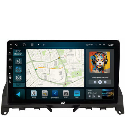 Navigatie HUB64 Mercedes Benz C-Class W204 (2006-2012), 8GB RAM, Android, Octacore, Slot Sim 4G, DSP, GPS, Wi-FI, Carplay, Android Auto, USB, Bluetooth, Waze, Touchscreen, 9 Inch