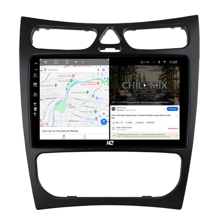 Navigatie HUB64 Mercedes Benz CLK W209 (2000-2005), 6GB RAM, Android, Octacore, Slot Sim 4G, DSP, GPS, Wi-FI, Carplay, Android Auto, USB, Bluetooth, Waze, Touchscreen, 9 Inch