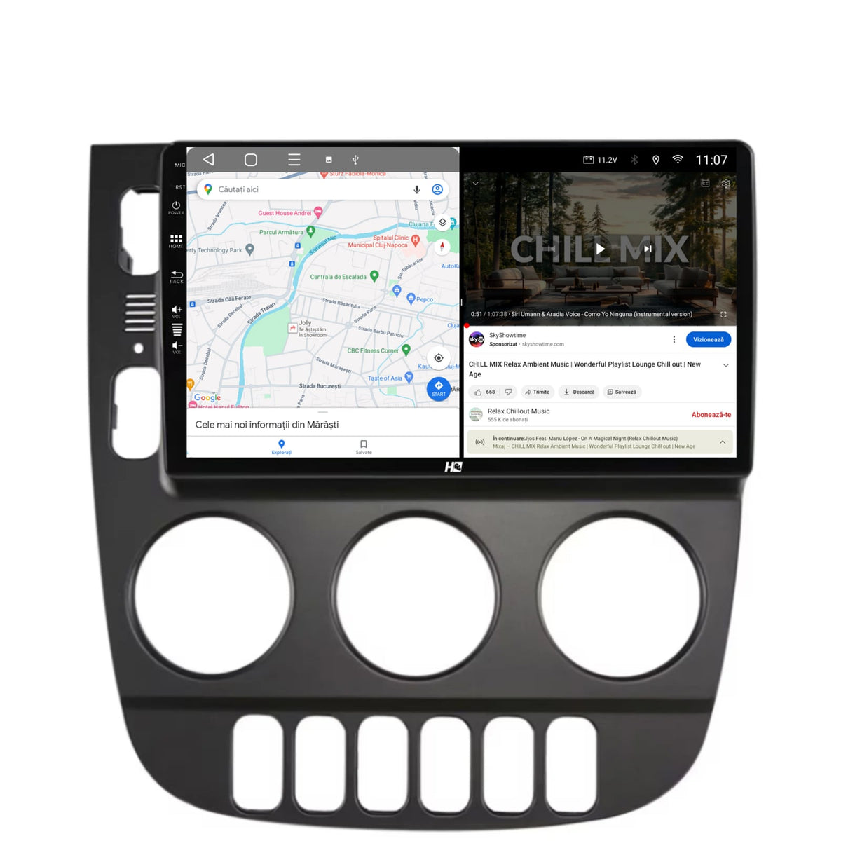 Navigatie HUB64 Mercedes Benz ML W163 (1998-2005), 2GB RAM, Android, GPS, Wi-FI, Carplay, Android Auto, USB, Bluetooth, Radio, Waze, Touchscreen, 9 inch