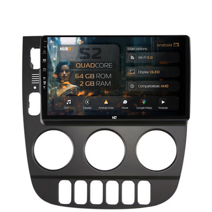 Navigatie HUB64 Mercedes Benz ML W163 (1998-2005), 2GB RAM, Android, GPS, Wi-FI, Carplay, Android Auto, USB, Bluetooth, Radio, Waze, Touchscreen, 9 inch