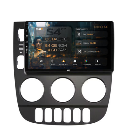 Navigatie HUB64 Mercedes Benz ML W163 (1998-2005), 4GB RAM, Android, Octacore, Slot Sim 4G, DSP, GPS, Wi-FI, Carplay, Android Auto, USB, Bluetooth, Waze, Touchscreen, 9 inch