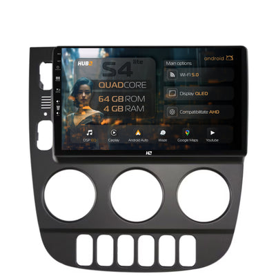 Navigatie HUB64 Mercedes Benz ML W163 (1998-2005), 4GB RAM, Android, Quadcore, DSP, GPS, Wi-FI, Carplay, Android Auto, USB, Bluetooth, Waze, Touchscreen, 9 inch