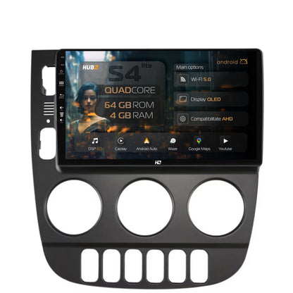 Navigatie HUB64 Mercedes Benz ML W163 (1998-2005), 4GB RAM, Android, Quadcore, DSP, GPS, Wi-FI, Carplay, Android Auto, USB, Bluetooth, Waze, Touchscreen, 9 inch