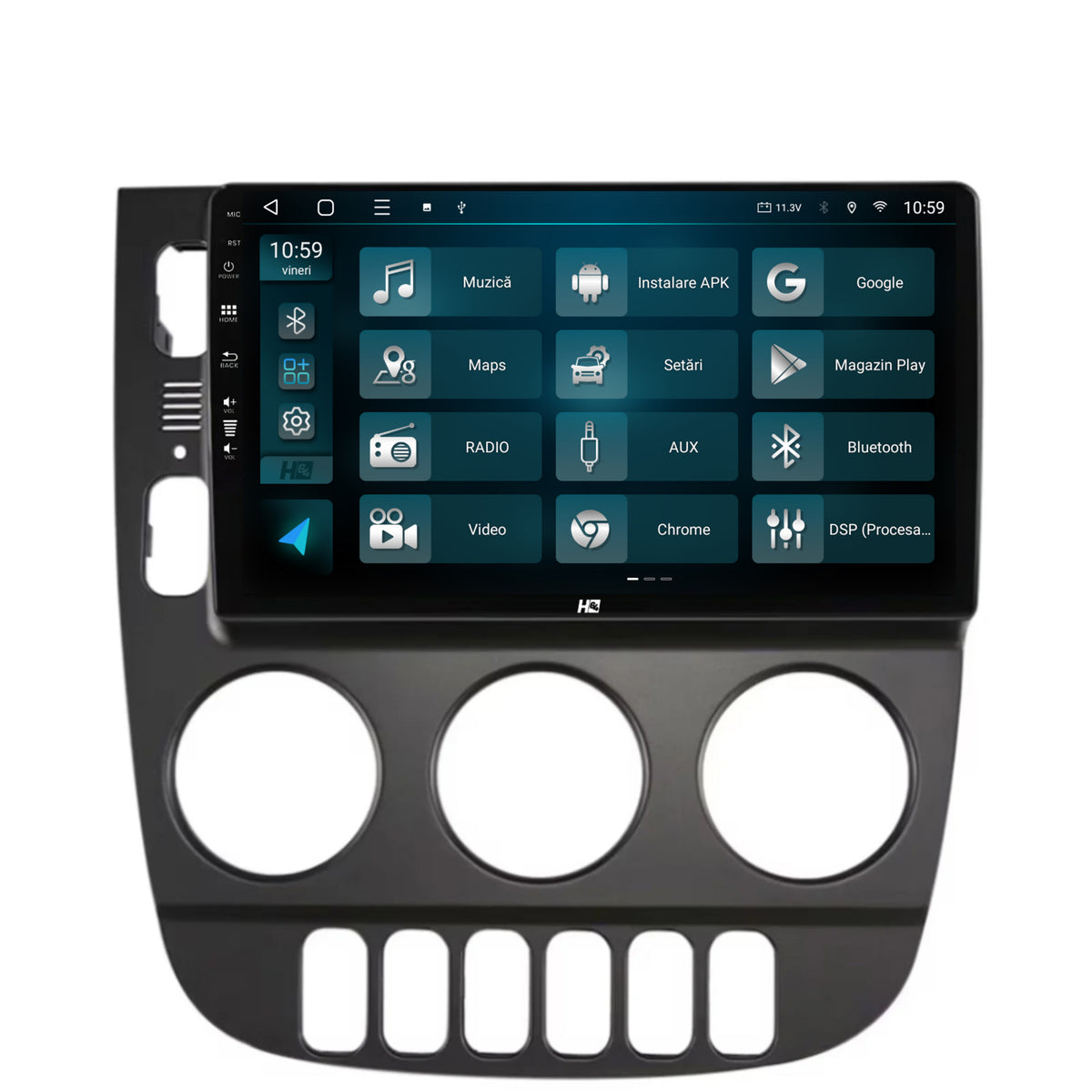 Navigatie HUB64 Mercedes Benz ML W163 (1998-2005), 6GB RAM, Android, Octacore, Slot Sim 4G, DSP, GPS, Wi-FI, Carplay, Android Auto, USB, Bluetooth, Waze, Touchscreen, 9 Inch