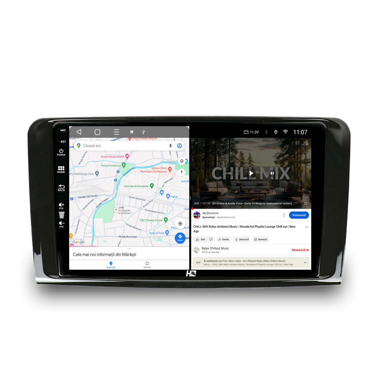 Navigatie HUB64 Mercedes Benz ML W164 / GL X164, 4GB RAM, Android, Octacore, Slot Sim 4G, DSP, GPS, Wi-FI, Carplay, Android Auto, USB, Bluetooth, Waze, Touchscreen, 9 inch