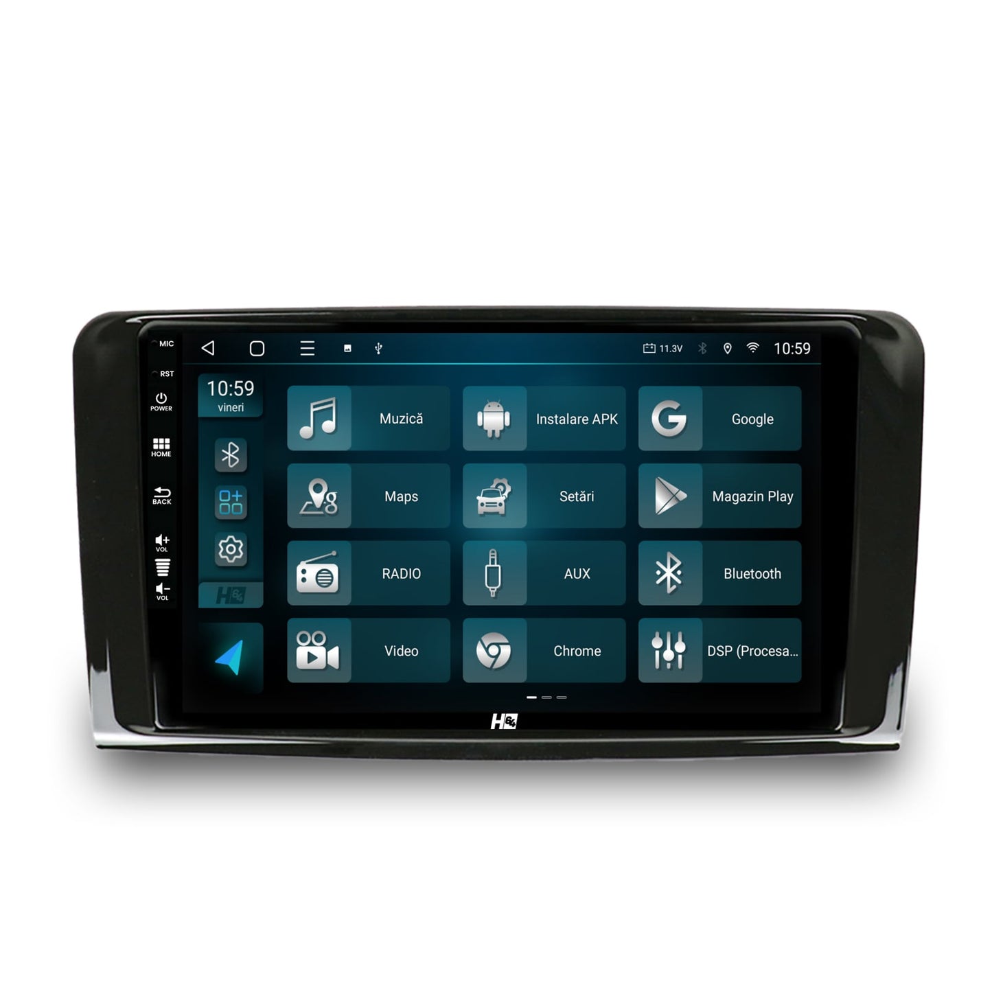 Navigatie HUB64 Mercedes Benz ML W164 / GL X164, 4GB RAM, Android, Quadcore, DSP, GPS, Wi-FI, Carplay, Android Auto, USB, Bluetooth, Waze, Touchscreen, 9 inch