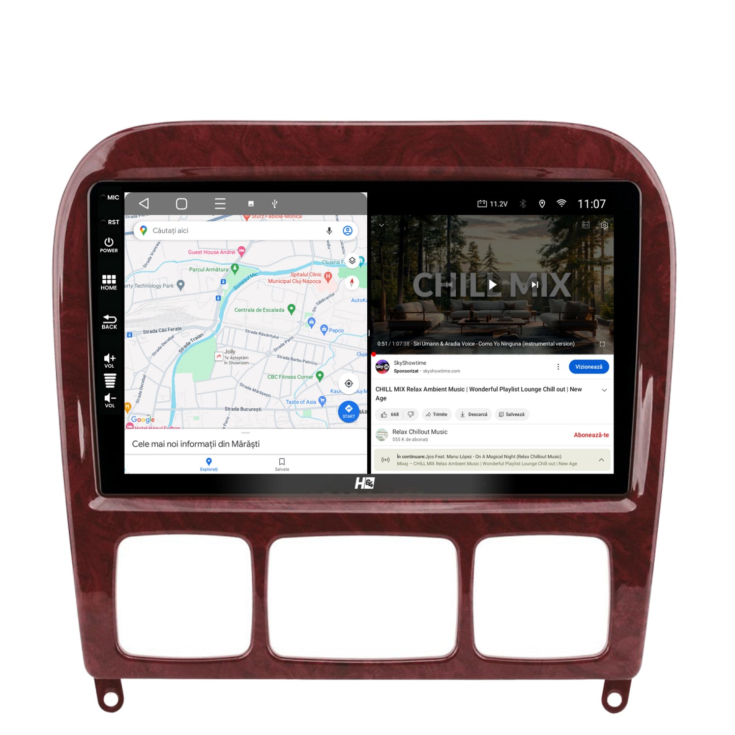 Navigatie HUB64 Mercedes Benz S-Class (1998-2005), 4GB RAM, Android, Quadcore, DSP, GPS, Wi-FI, Carplay, Android Auto, USB, Bluetooth, Waze, Touchscreen, 9 inch
