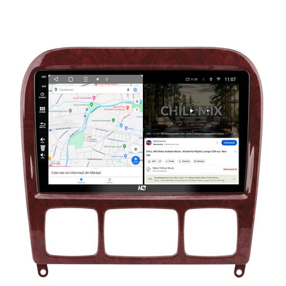 Navigatie HUB64 Mercedes Benz S-Class (1998-2005), 6GB RAM, Android, Octacore, Slot Sim 4G, DSP, GPS, Wi-FI, Carplay, Android Auto, USB, Bluetooth, Waze, Touchscreen, 9 Inch