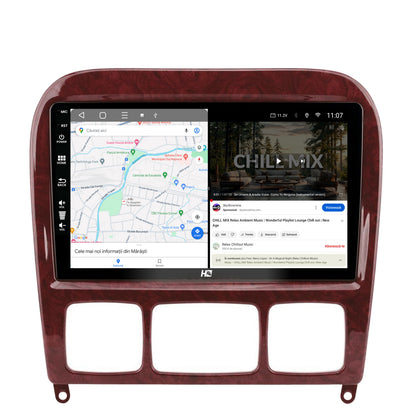 Navigatie HUB64 Mercedes Benz S-Class (1998-2005), 8GB RAM, Android, Octacore, Slot Sim 4G, DSP, GPS, Wi-FI, Carplay, Android Auto, USB, Bluetooth, Waze, Touchscreen, 9 Inch