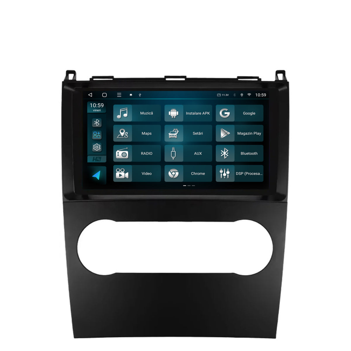 Navigatie HUB64 Mercedes Benz A/B Class (2004-2011), 2GB RAM, Android, GPS, Wi-FI, Carplay, Android Auto, USB, Bluetooth, Radio, Waze, Touchscreen, 9 inch