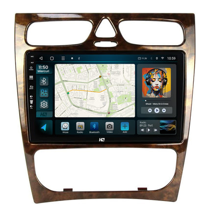 Navigatie HUB64 Benz C Class (W203) (2002-2004), 4GB RAM, Android, Octacore, Slot Sim 4G, DSP, GPS, Wi-FI, Carplay, Android Auto, USB, Bluetooth, Waze, Touchscreen, 9 inch