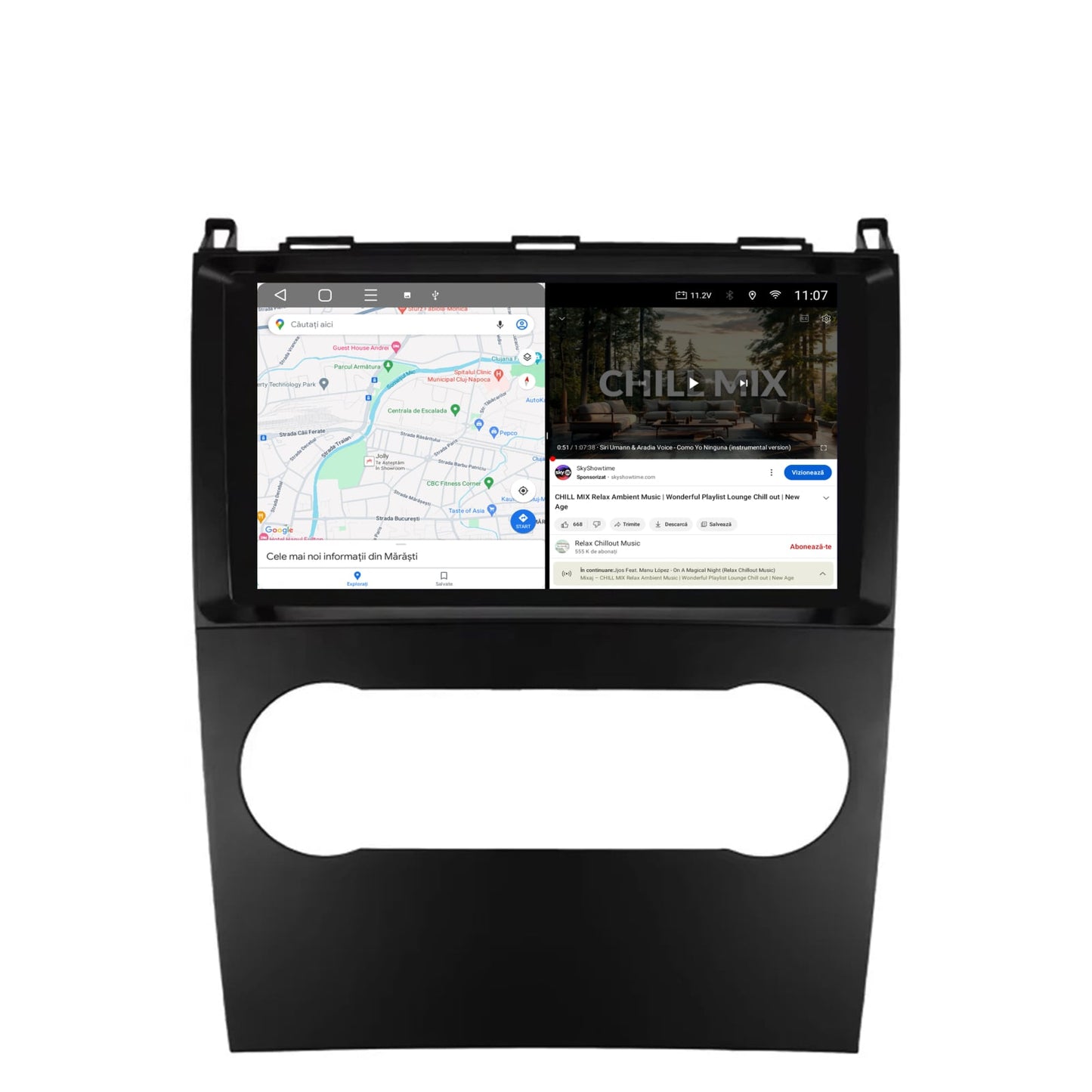 Navigatie HUB64 Mercedes Benz A/B Class (2004-2011), 4GB RAM, Android, Octacore, Slot Sim 4G, DSP, GPS, Wi-FI, Carplay, Android Auto, USB, Bluetooth, Waze, Touchscreen, 9 inch