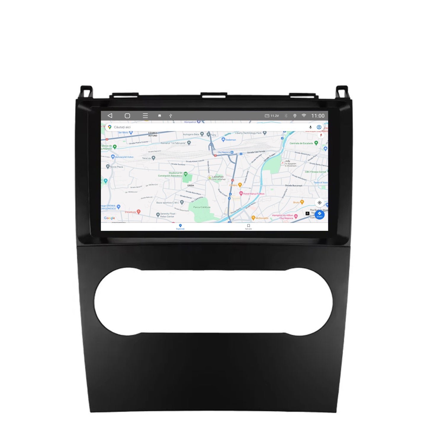 Navigatie HUB64 Mercedes Benz A/B Class (2004-2011), 4GB RAM, Android, Quadcore, DSP, GPS, Wi-FI, Carplay, Android Auto, USB, Bluetooth, Waze, Touchscreen, 9 inch