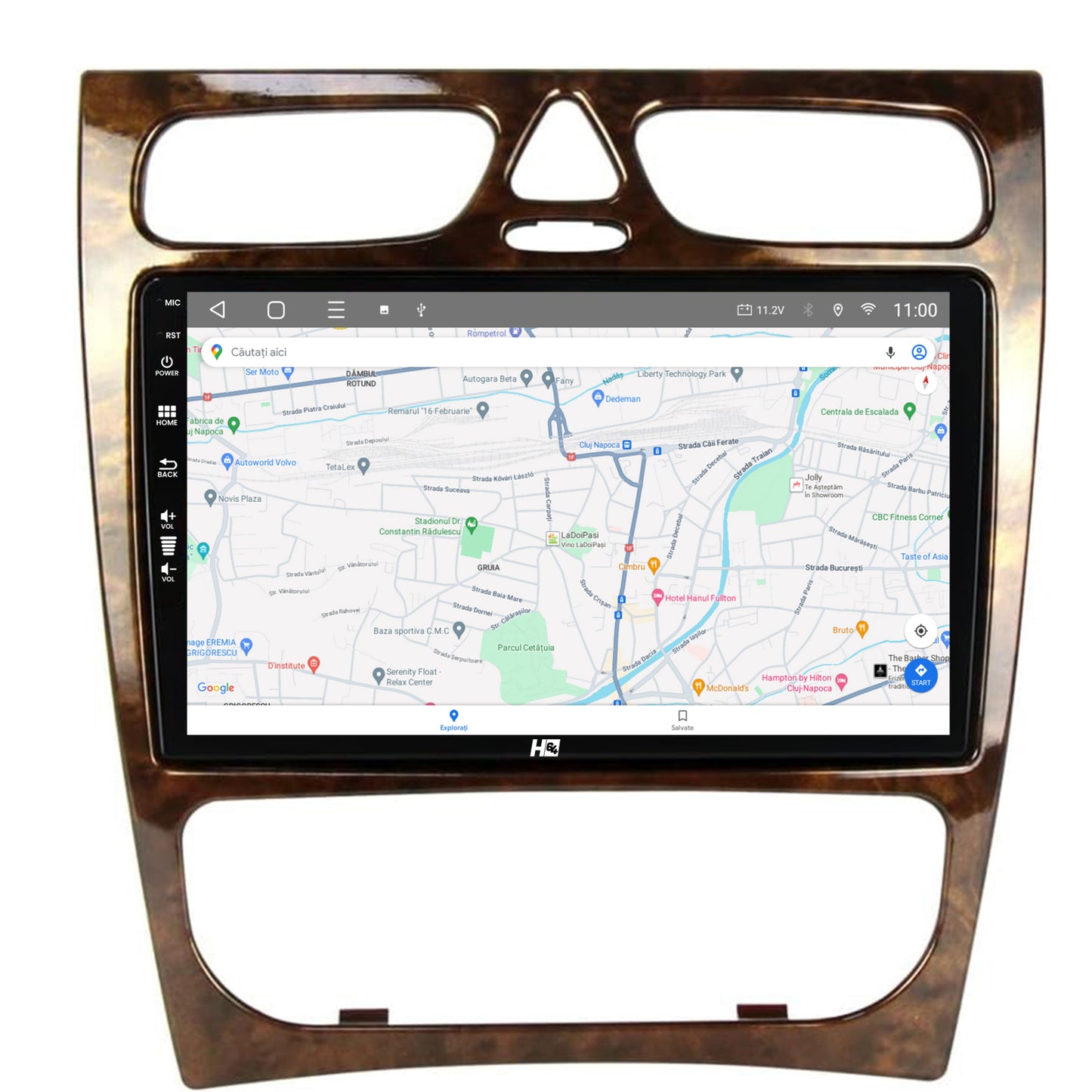 Navigatie HUB64 Mercedes Benz C Class (W203) (2000-2004), 4GB RAM, Android, Quadcore, DSP, GPS, Wi-FI, Carplay, Android Auto, USB, Bluetooth, Waze, Touchscreen, 9 inch