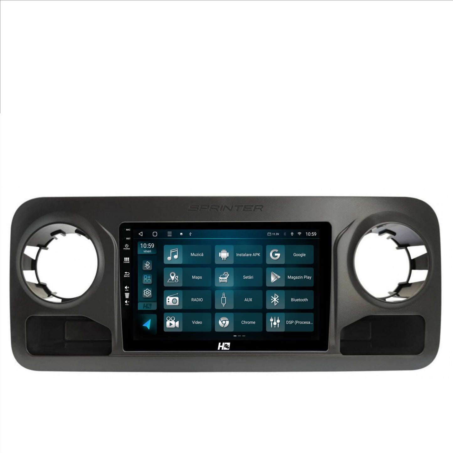 Navigatie HUB64 Mercedes Benz Sprinter (2018+), 6GB RAM, Android, Octacore, Slot Sim 4G, DSP, GPS, Wi-FI, Carplay, Android Auto, USB, Bluetooth, Waze, Touchscreen, 10.1 Inch