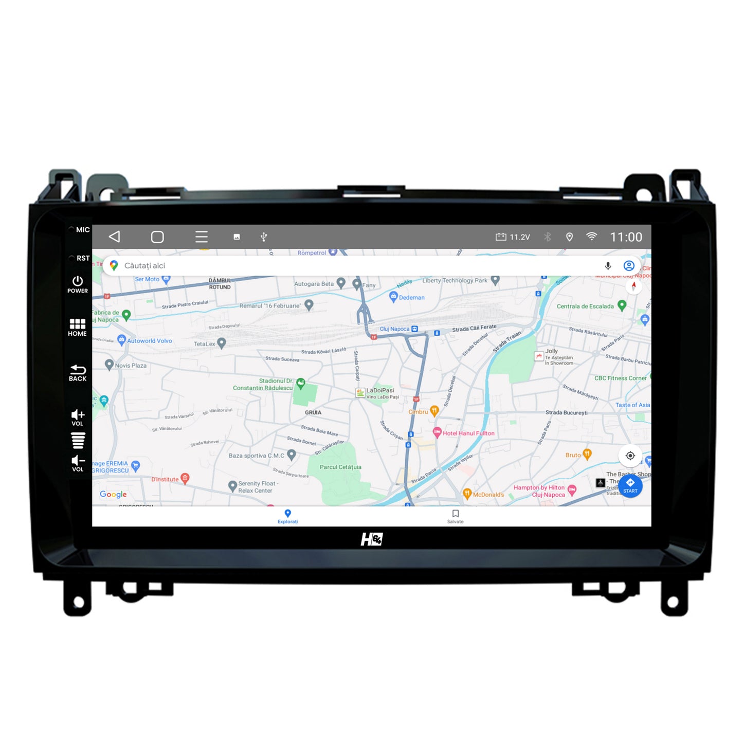 Navigatie HUB64 Mercedes Benz Sprinter, Viano, Vito, A/B Class, Crafter, 2GB RAM, Android, GPS, Wi-FI, Carplay, Android Auto, USB, Bluetooth, Radio, Waze, Touchscreen, 9 inch