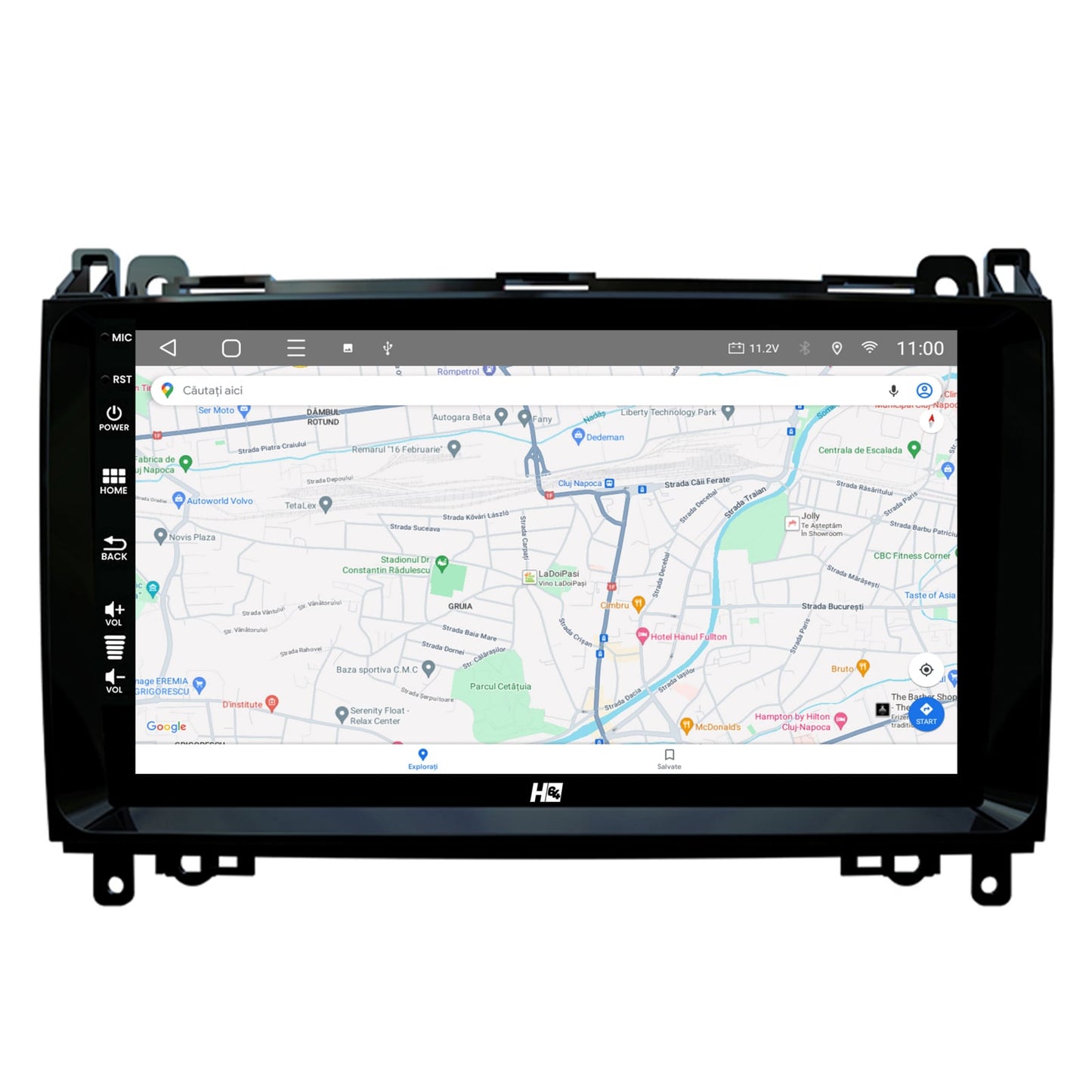 Navigatie HUB64 Mercedes Benz Sprinter, Viano, Vito, A/B Class, Crafter, 4GB RAM, Android, Octacore, Slot Sim 4G, DSP, GPS, Wi-FI, Carplay, Android Auto, USB, Bluetooth, Waze, Touchscreen, 9