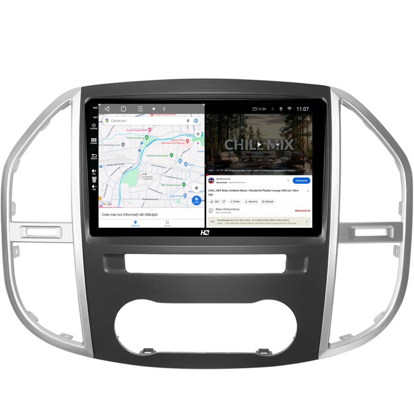 Navigatie HUB64 Mercedes Benz Vito (2016+), 4GB RAM, Android, Quadcore, DSP, GPS, Wi-FI, Carplay, Android Auto, USB, Bluetooth, Waze, Touchscreen, 9 inch