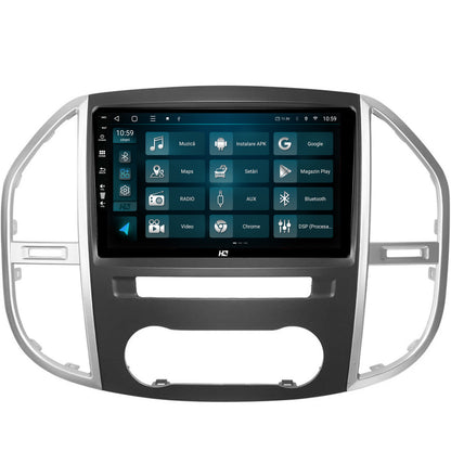 Navigatie HUB64 Mercedes Benz Vito (2016+), 4GB RAM, Android, Quadcore, DSP, GPS, Wi-FI, Carplay, Android Auto, USB, Bluetooth, Waze, Touchscreen, 9 inch