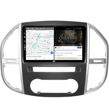 Navigatie HUB64 Mercedes Benz Vito (2016+), 8GB RAM, Android, Octacore, Slot Sim 4G, DSP, GPS, Wi-FI, Carplay, Android Auto, USB, Bluetooth, Waze, Touchscreen, 9 Inch