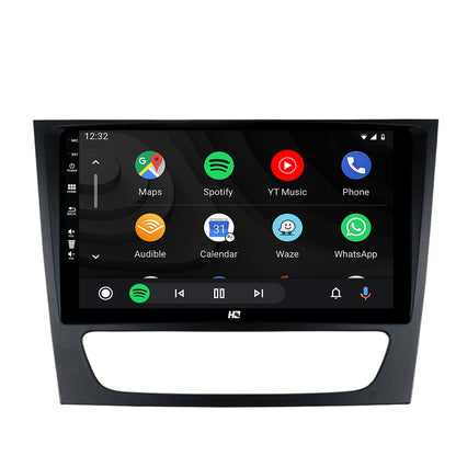 Navigatie HUB64 Mercedes Benz W211/CLS, 4GB RAM, Android, Quadcore, DSP, GPS, Wi-FI, Carplay, Android Auto, USB, Bluetooth, Waze, Touchscreen, 9 inch